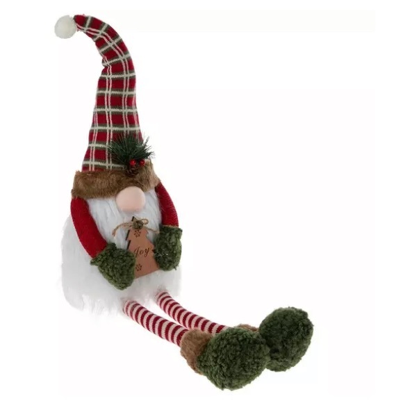 NWT-STUNNING- 31.5” Holiday Gnome Sitter Decor w/ a Wooden Joy Christmas Tree 🌲 - Picture 16 of 17